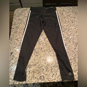 Adidas Three Stripe leggings. Size M.